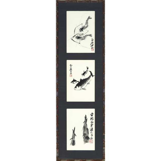 After Qi Baishi (1864-1957), A Group of Twelve Woodblock Prints