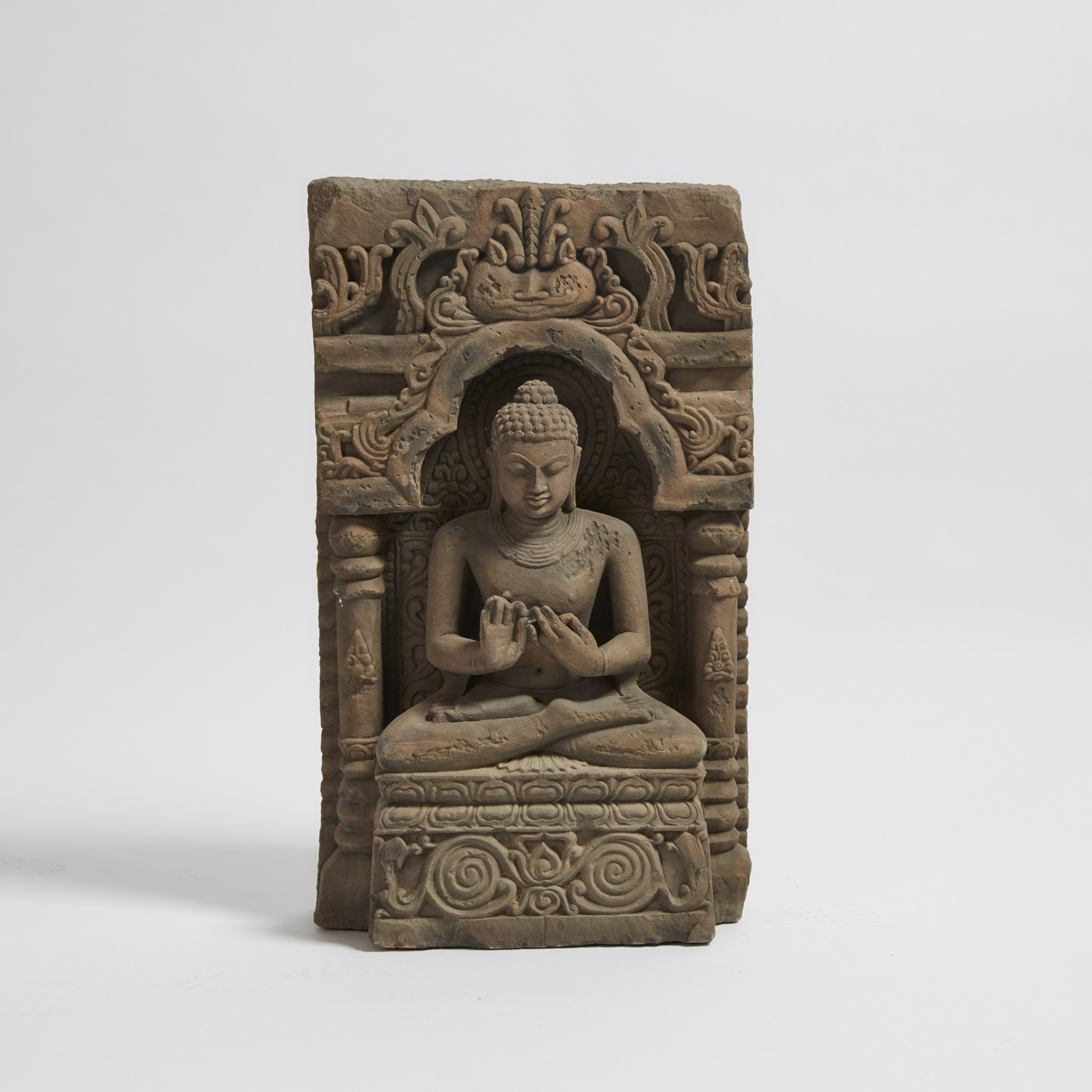 An Indian Stone Carved Stele of Buddha Shakyamuni