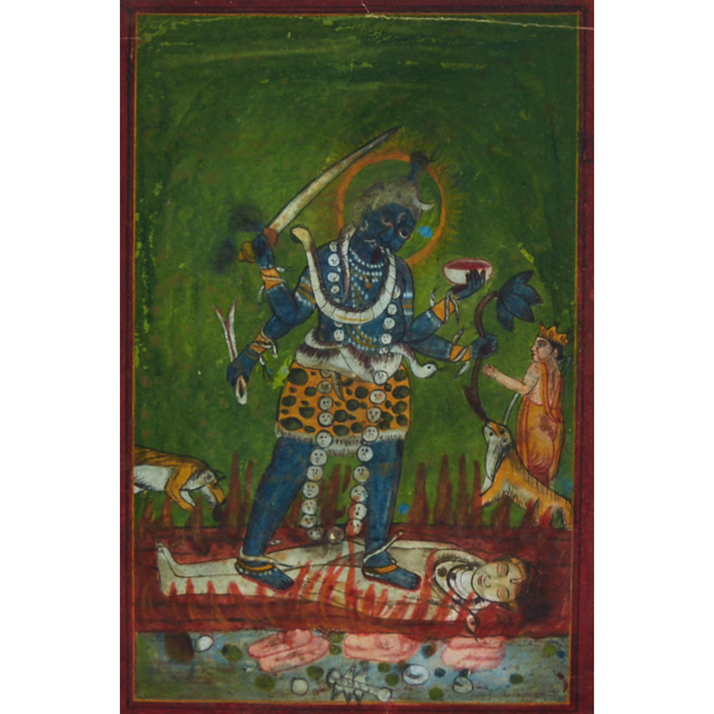 An Indian Painting of Kālī, Early 20th Century