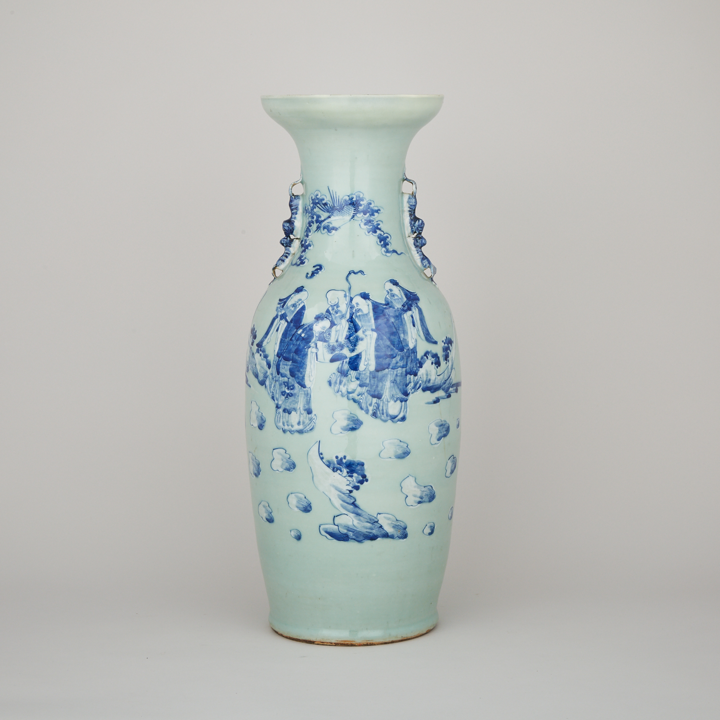 A Cobalt Blue Celadon Ground Vase, 19th Century