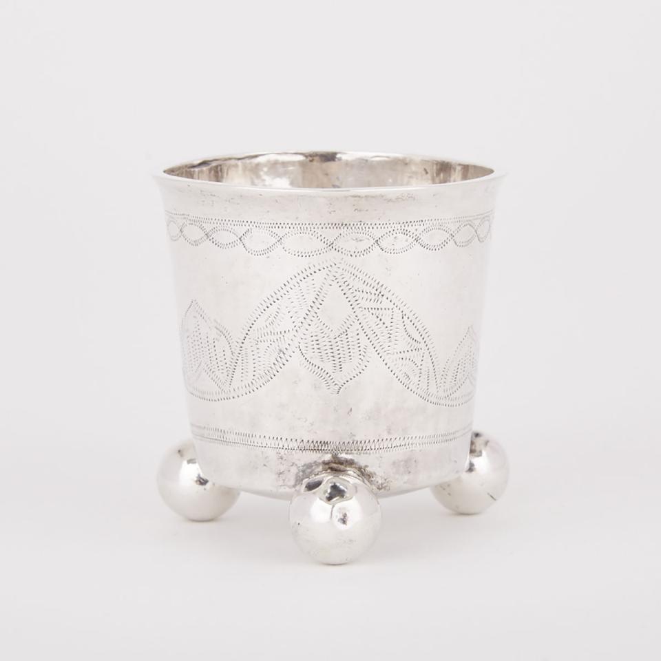 Norwegian Silver Small Cup, Bergen, 1805