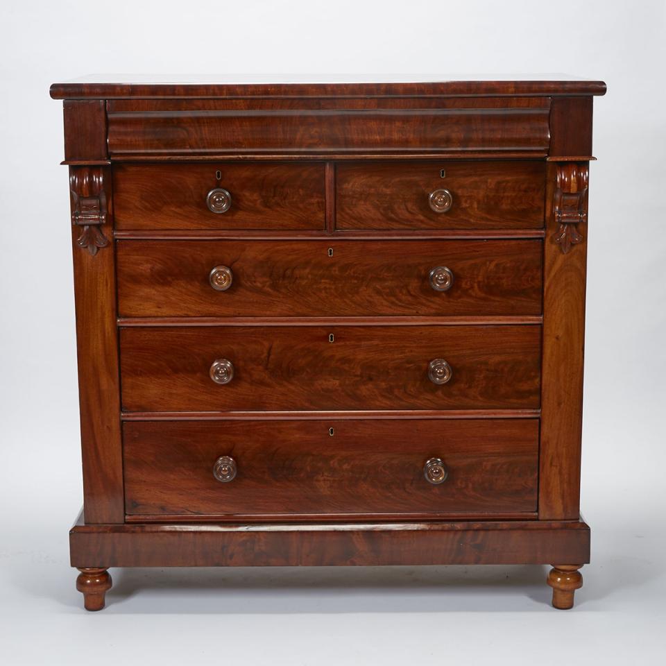 Empire Style Mahogany Chest of Drawers, 1st half 19th century