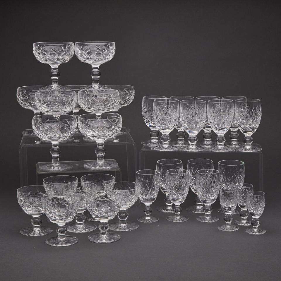 Waterford ‘Donegal’ Cut Glass Stemware, 20th century