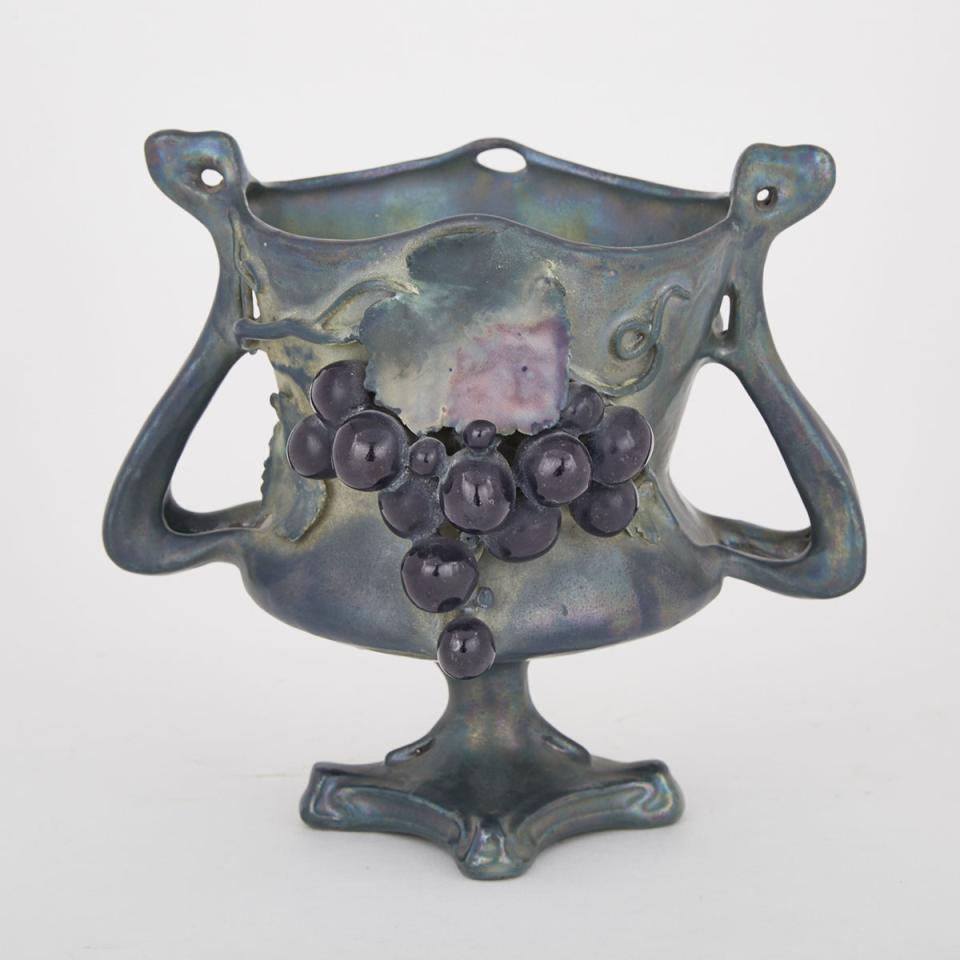 Amphora Iridescent Glazed Two-Handled Vase, c.1900