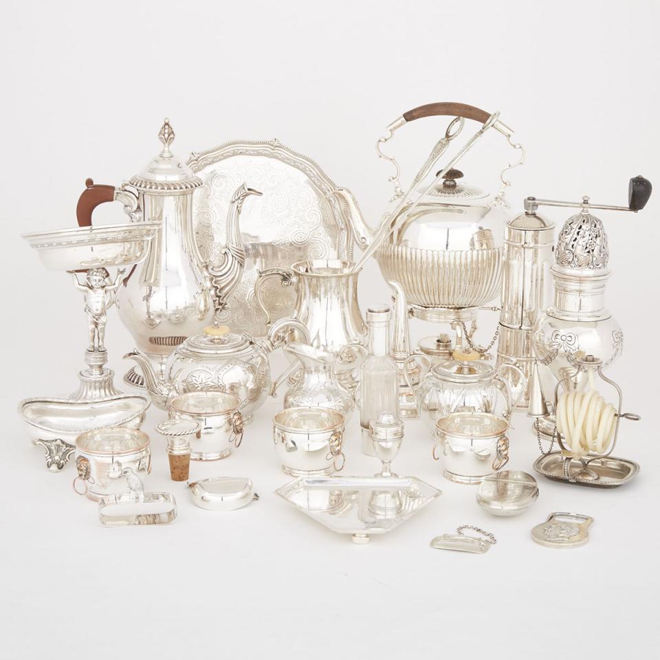 Group of Old Sheffield, Victorian and Later Silver Plate, 19th/20th century