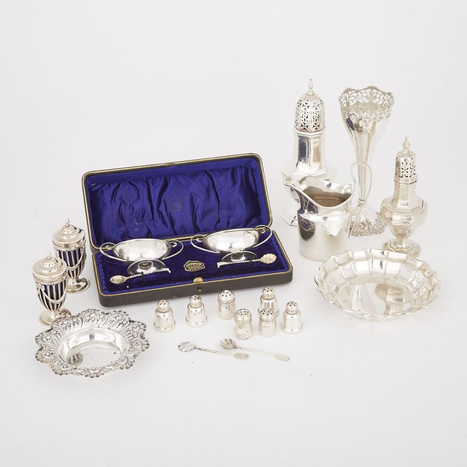 Group of George III and Later Mainly English Silver, 19th/20th century