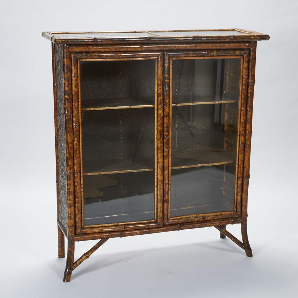 Chinoiserie Glazed Bamboo Cabinet, late 19th century