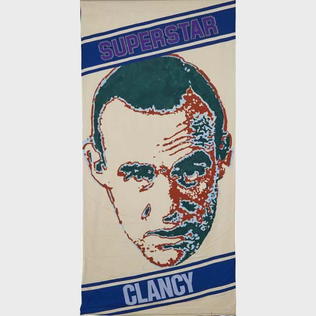 Maple Leaf Gardens King Clancy ‘Superstar’ Banner, c.1970