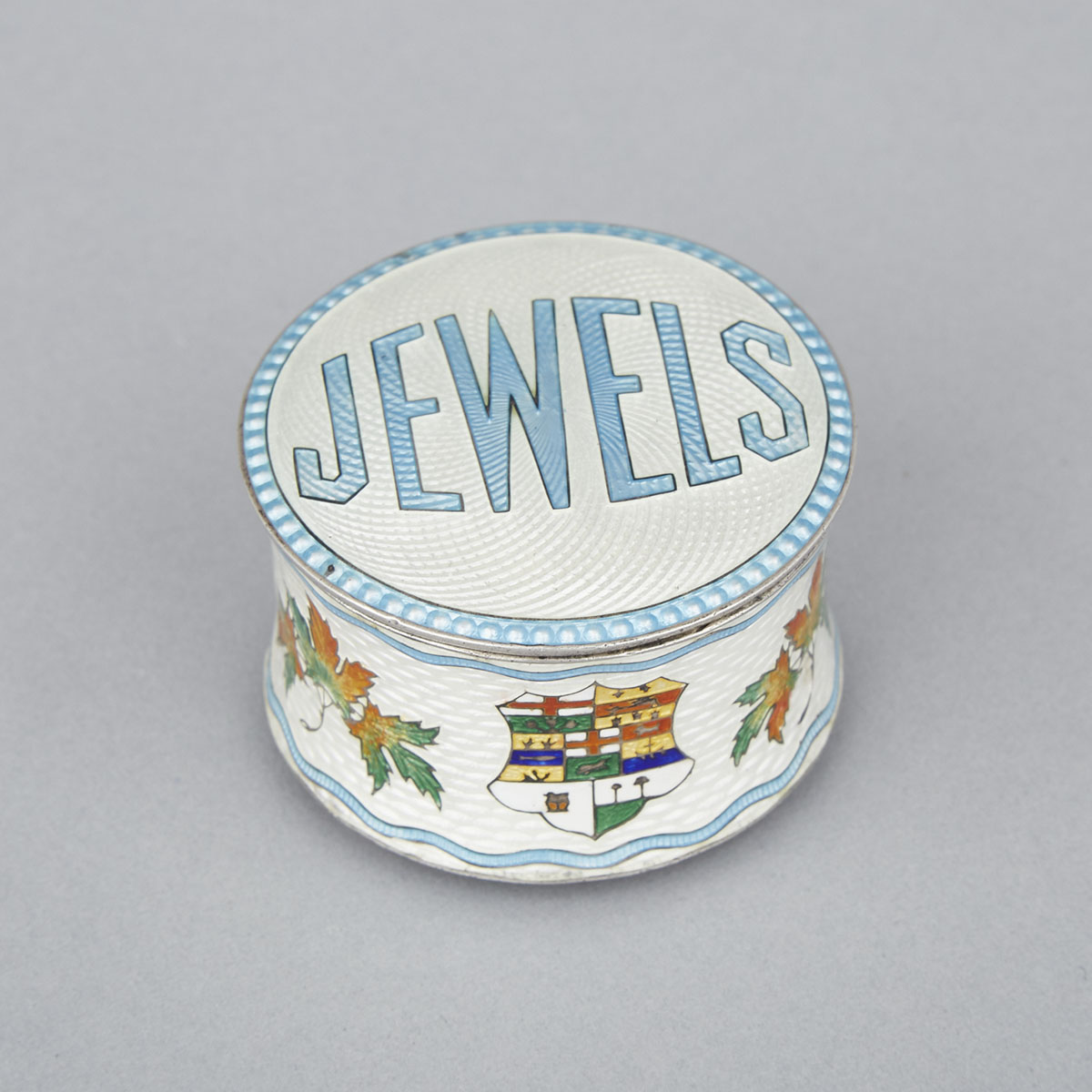 Canadian Silver and Enamel Jewel Box, early 20th century