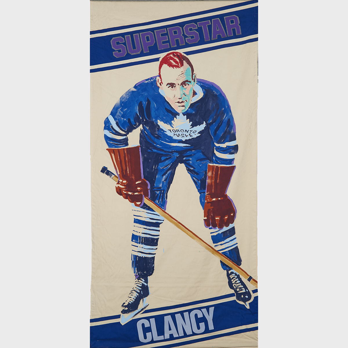 Maple Leaf Gardens King Clancy ‘Superstar’ Banner, c.1970