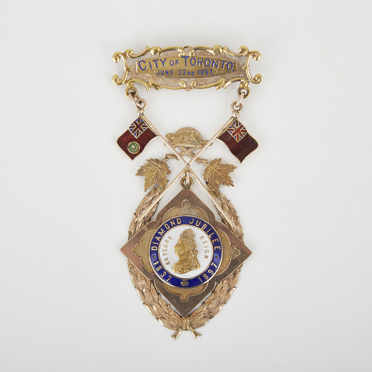 City of Toronto Queen Victoria DIamond Jubilee Gold Medal, 1897
