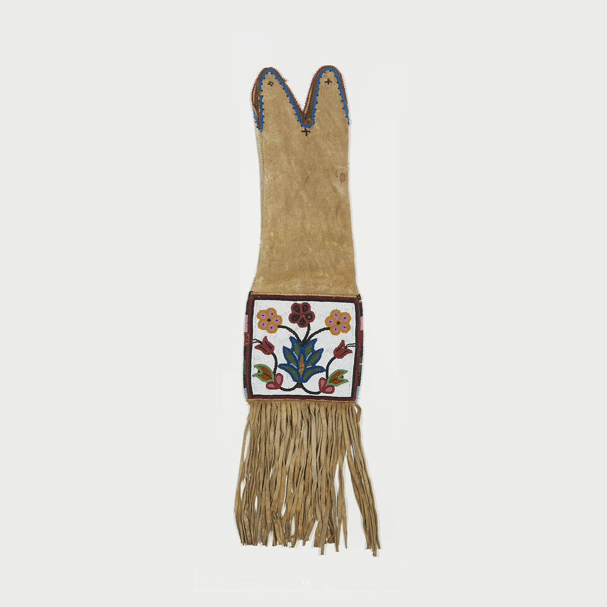 Northern Plains Cree Beaded Hide Pipe Bag, late 19th century
