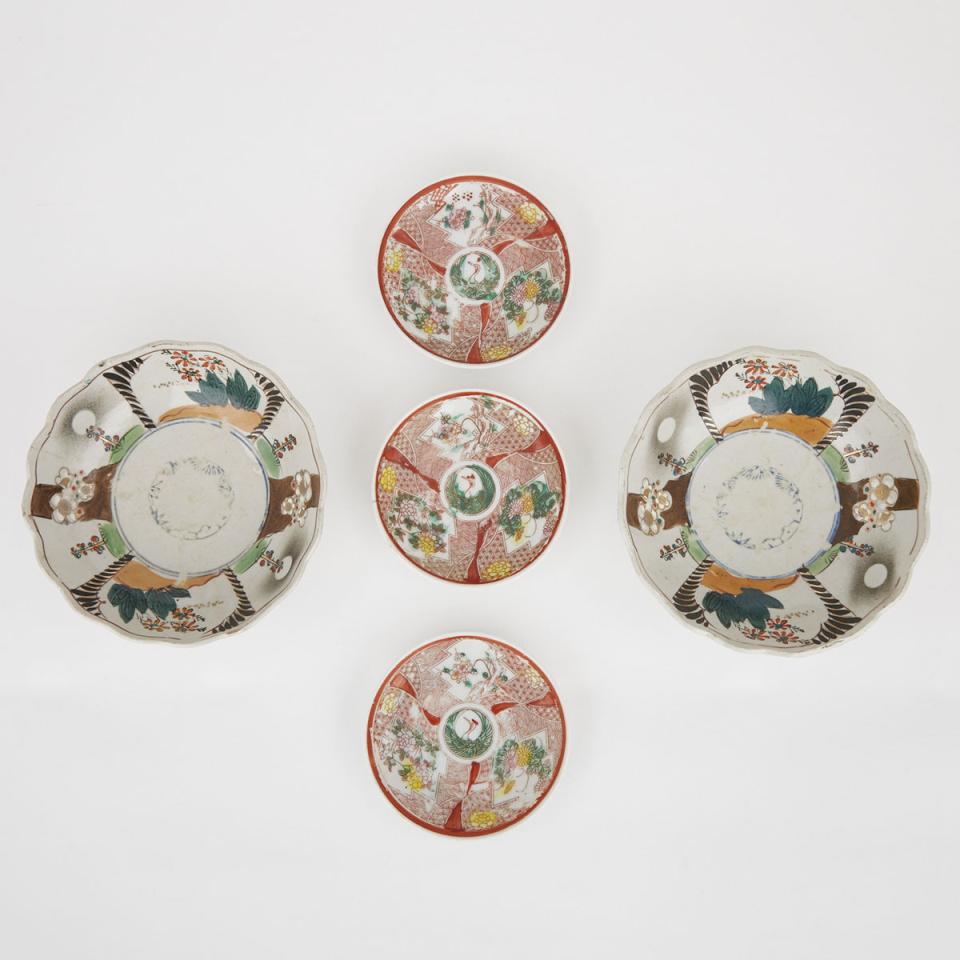 A Set of Five Imari Dishes