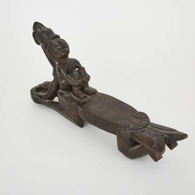 Carved Wood Anthropomorphic and Zoomorphic Stool, Possibly Coconut Husker, Malaysia 