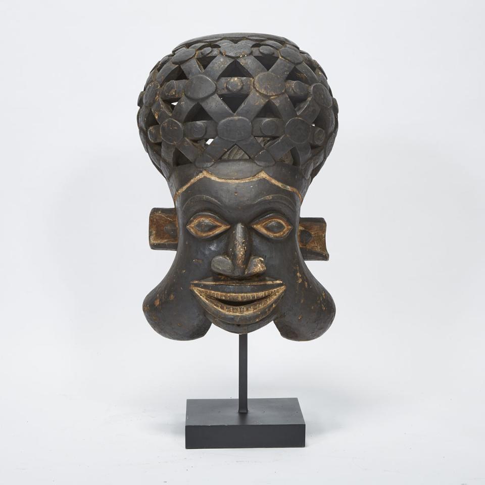Bamileke Grasslands Helmet Mask, Cameroon, Central Africa