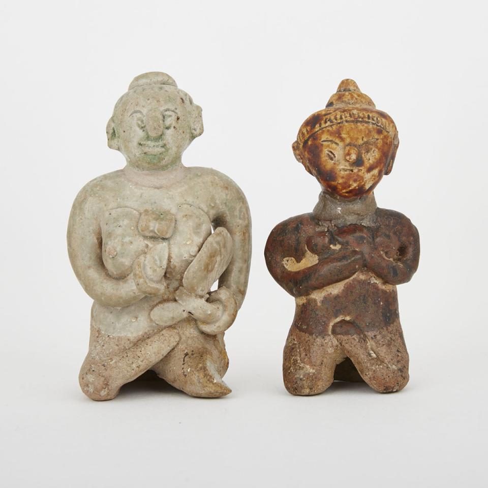 Two Sukhothai Tukatha Female Figures, Thailand