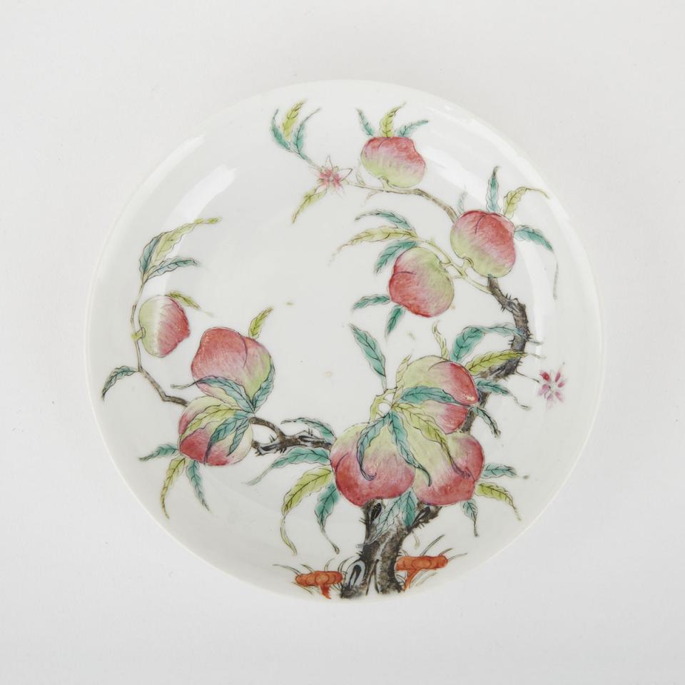 An Famille Rose ‘Peaches’ Dish, Guangxu Mark, Early 20th Century