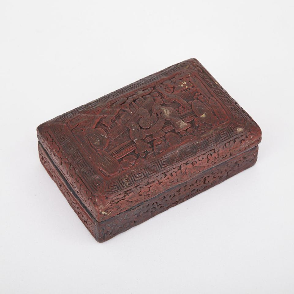 A Cinnabar Lacquer Box, Early 20th Century