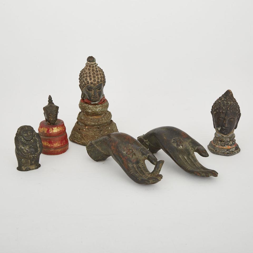 A Group of Six Buddha Fragments