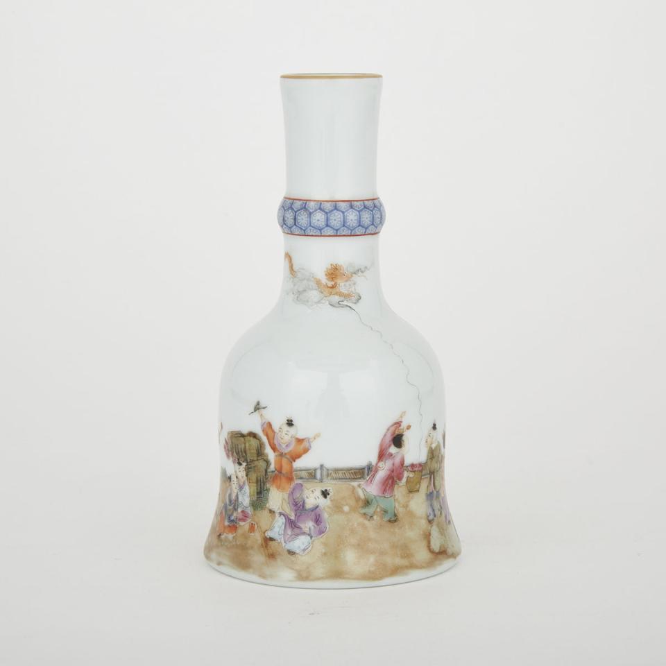 A Famille Rose Bell-Shaped Vase