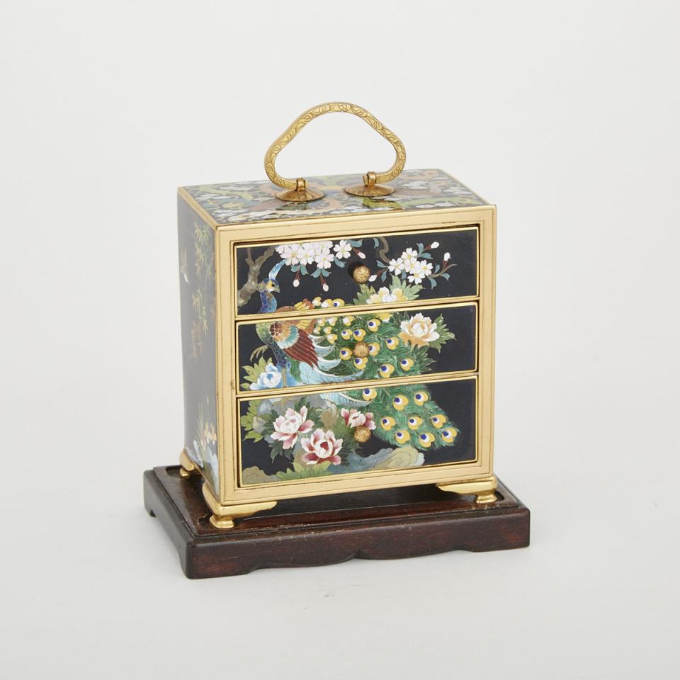 A Miniature Cloisonné Drawer