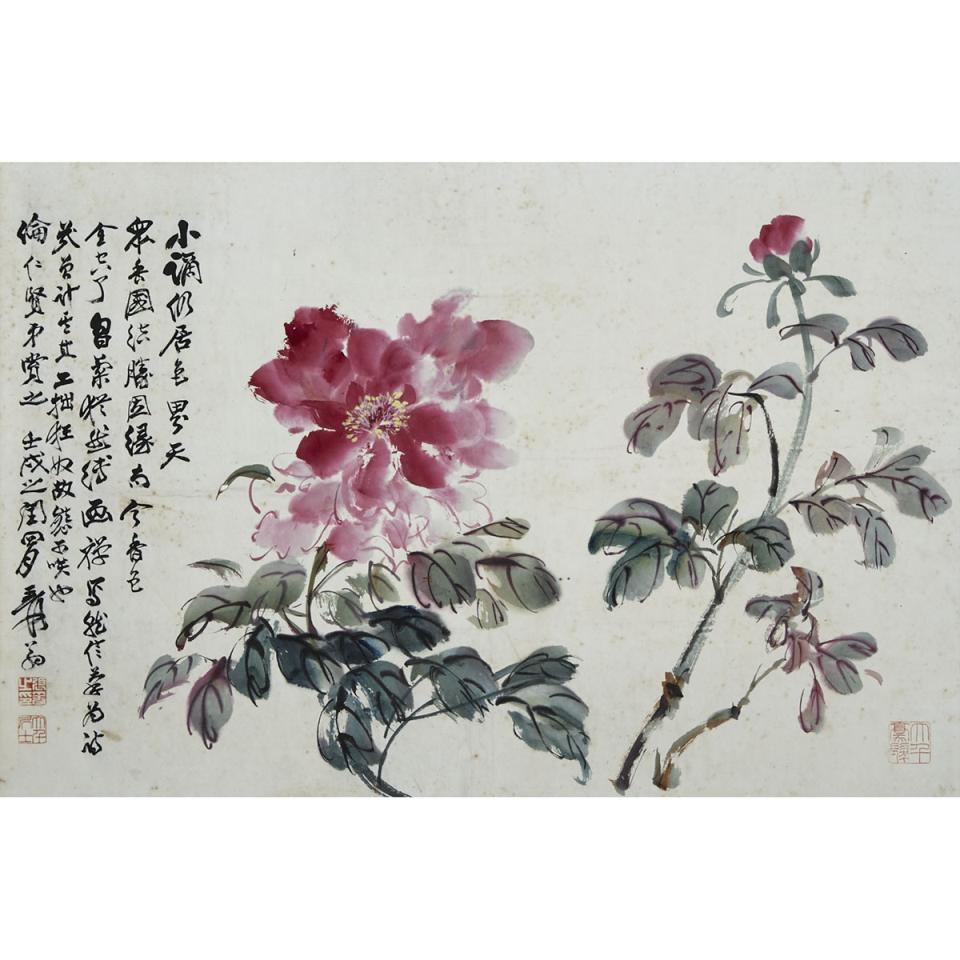 Attributed to Zhang Daqian 張大千 (1899-1983), Peonies