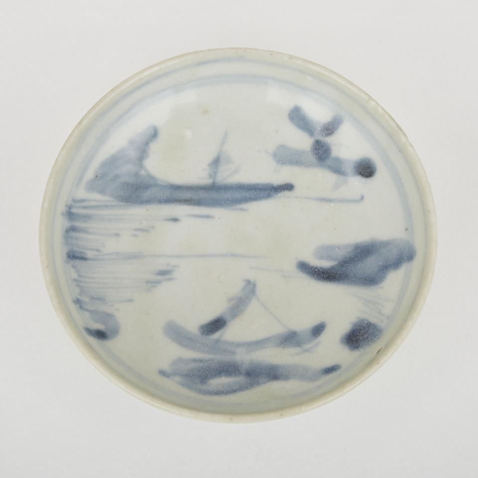 A Blue and White Landscape ‘Vung Tau’ Dish, Circa 1690