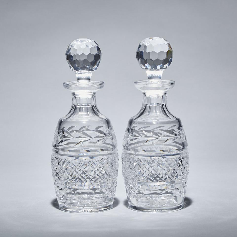 Pair of Waterford Cut Glass Decanters, 20th century