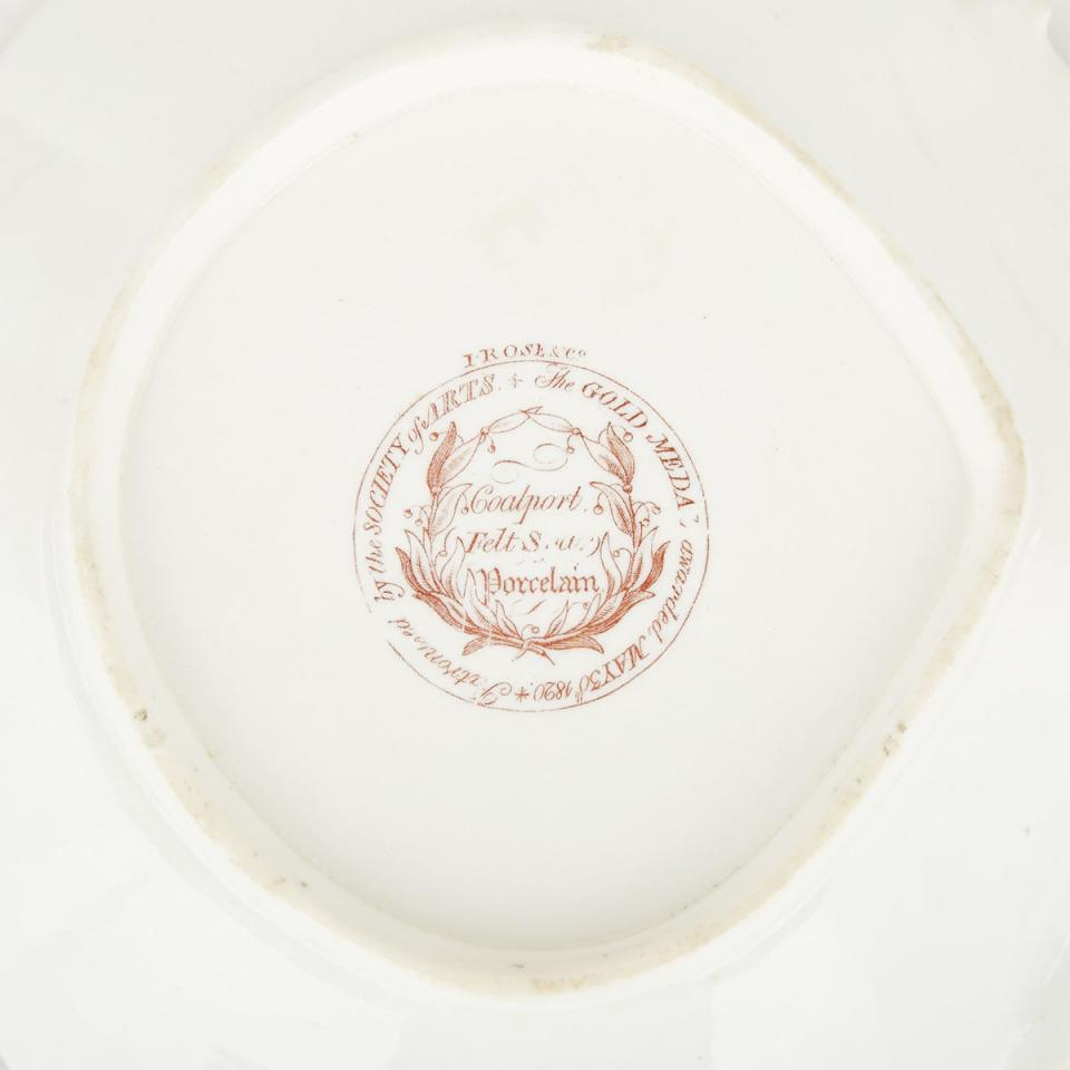 Coalport Floral Decorated ‘Feltspar Porcelain’ Shell Shaped Dessert Dish, c.1825