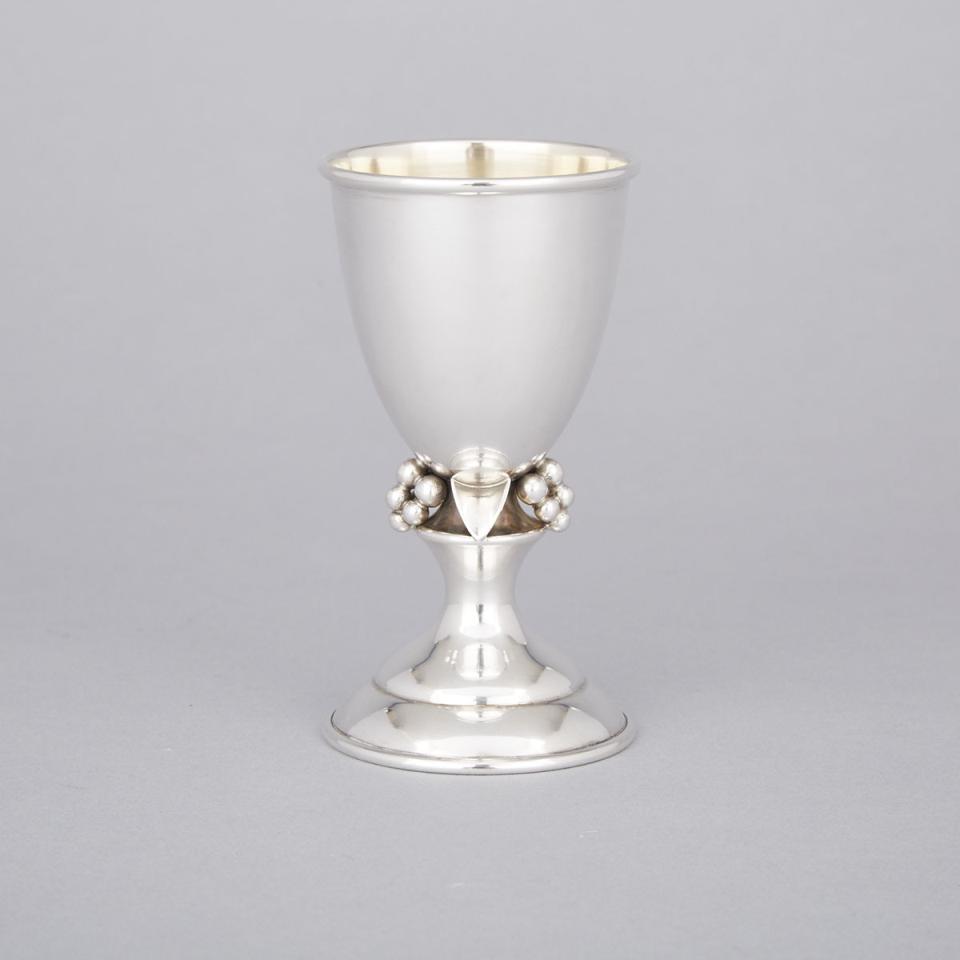Canadian Silver Kiddush Cup, Carl Poul Petersen, Montreal, Que., mid-20th century