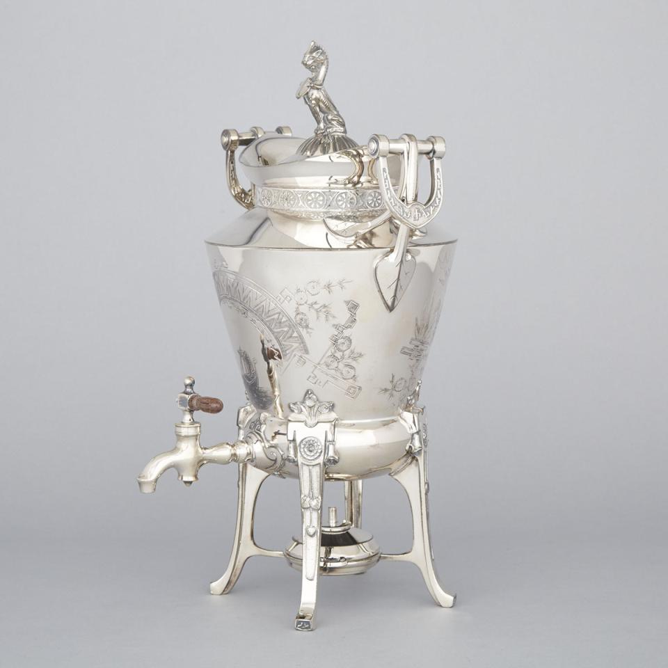 Victorian Silver Plated Tea Urn, c.1880
