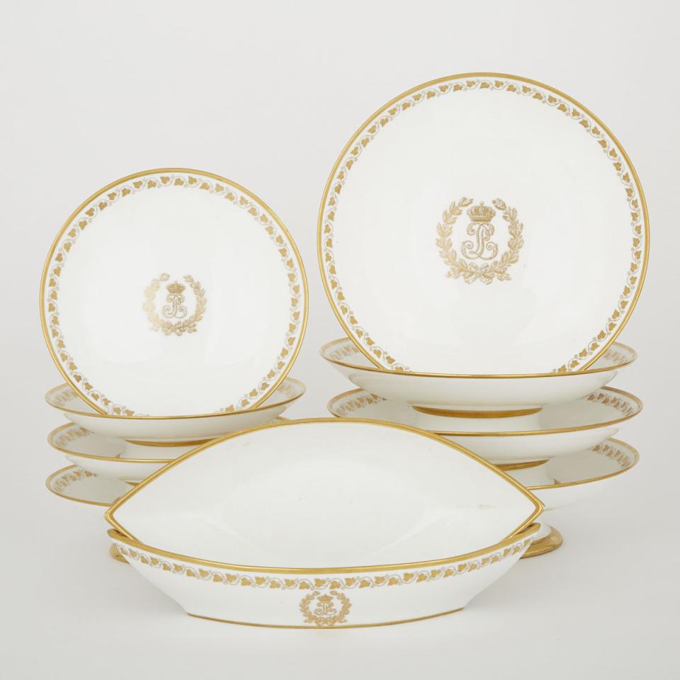 ‘Sèvres’ Gilt Decorated ‘Louis Philippe’ Dessert Service, c.1900