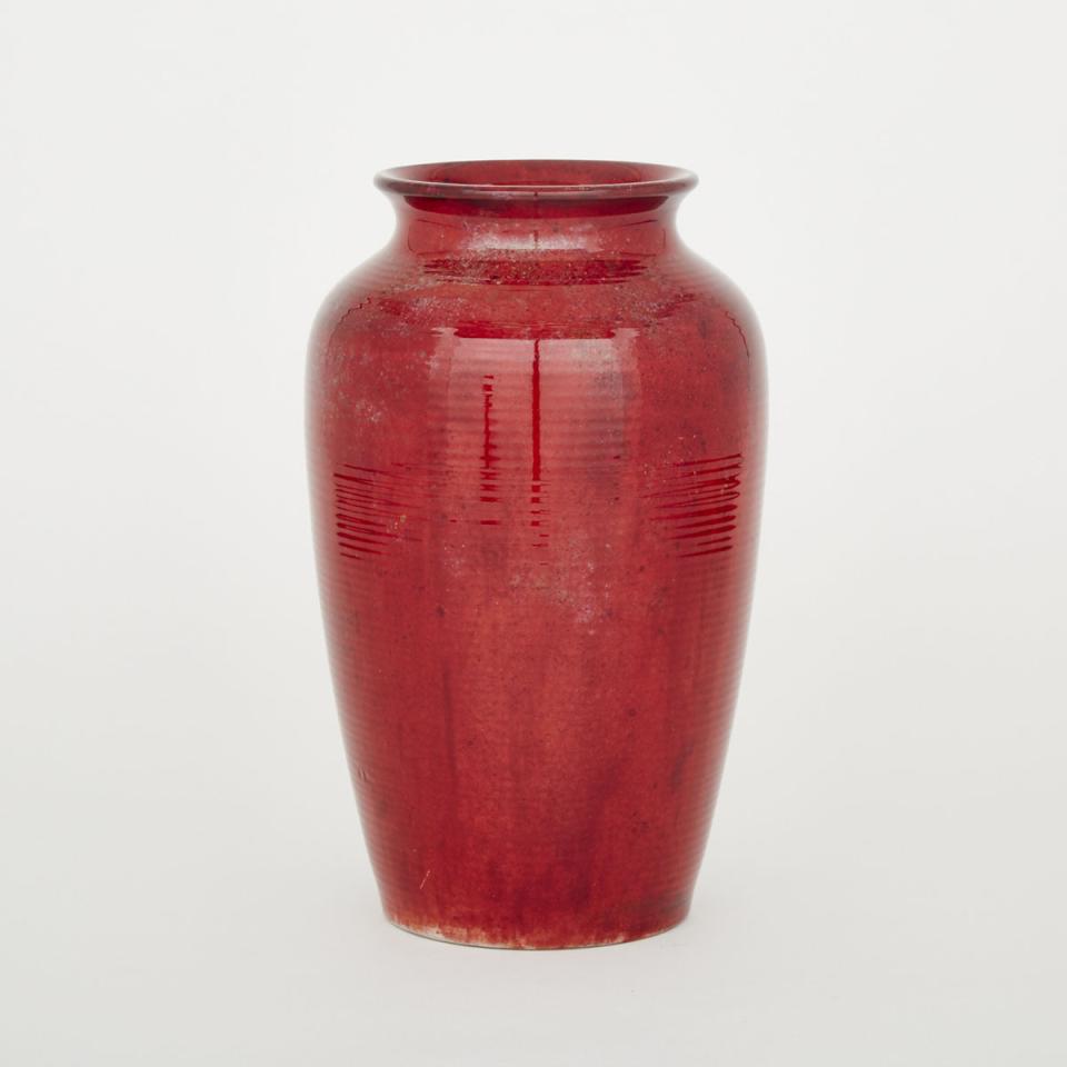 Moorcroft Flambé Natural Pottery Vase, c.1925
