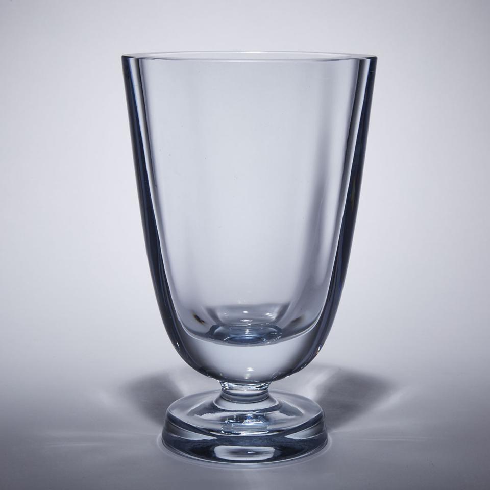 Strömbergshyttan Glass Footed Vase, 1960s