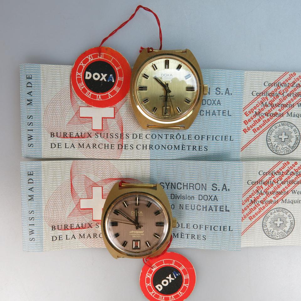 Two Doxa “UltraSpeed 36000” Chronometre Wristwatches, With Date