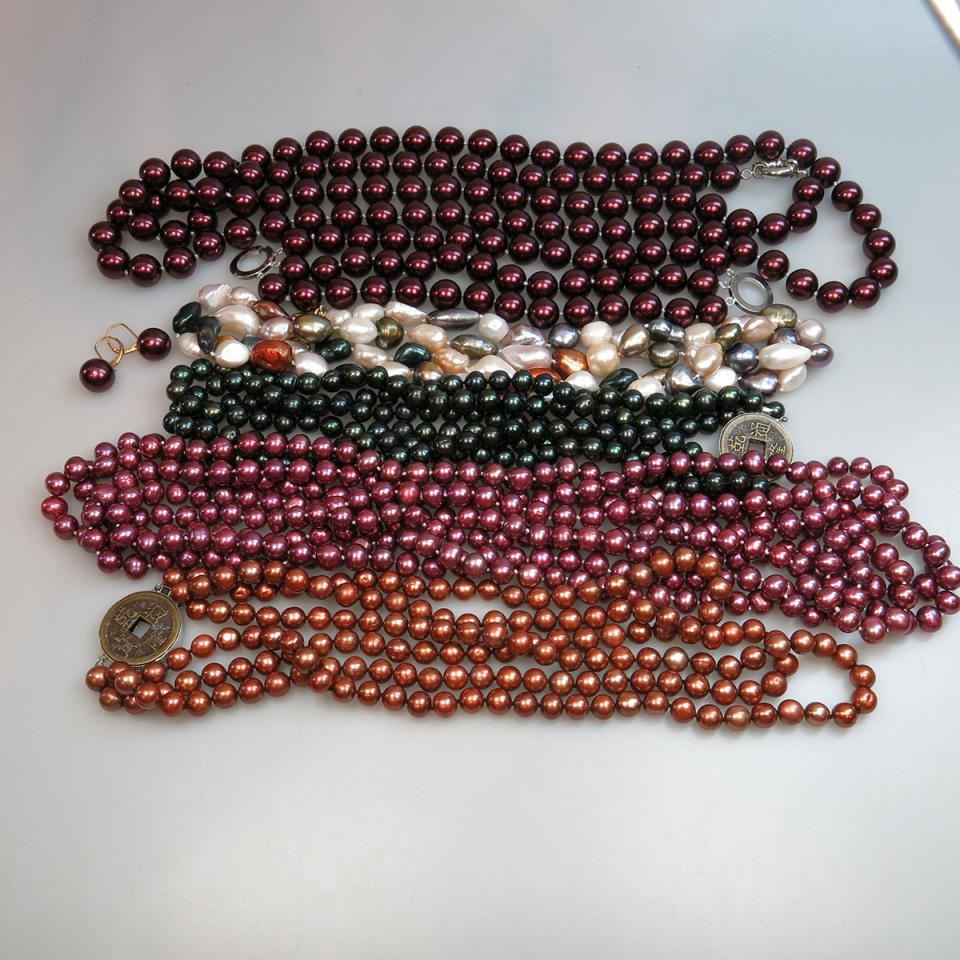 Four Various Freshwater Pearl Necklaces