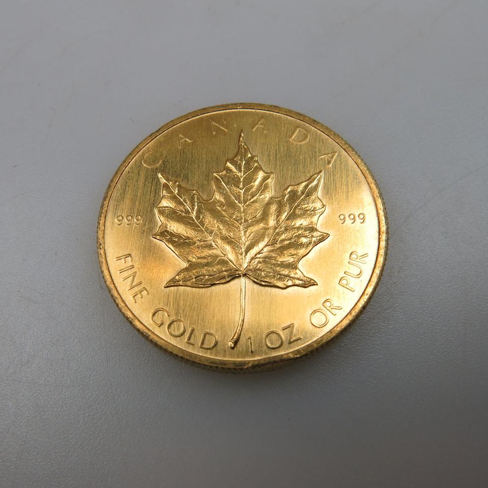 Canadian One Ounce Maple Leaf Gold Coin