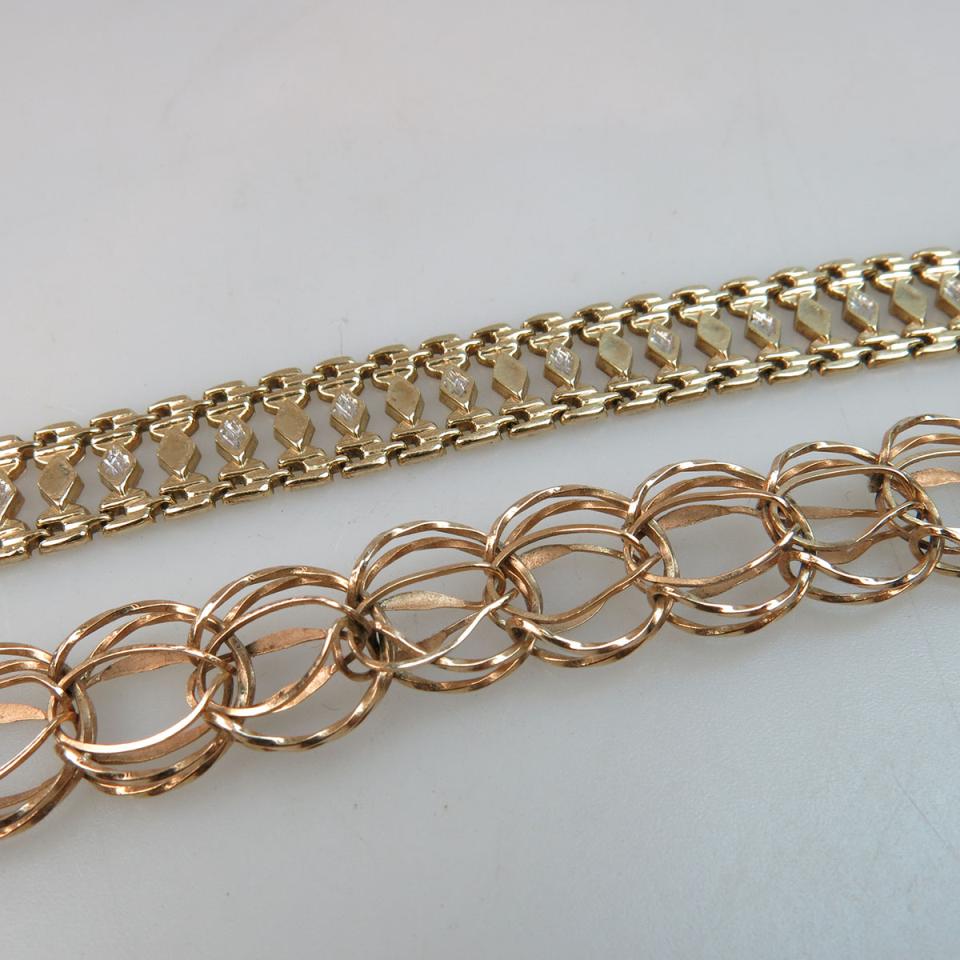 2 x 14k Yellow Gold Bracelets
