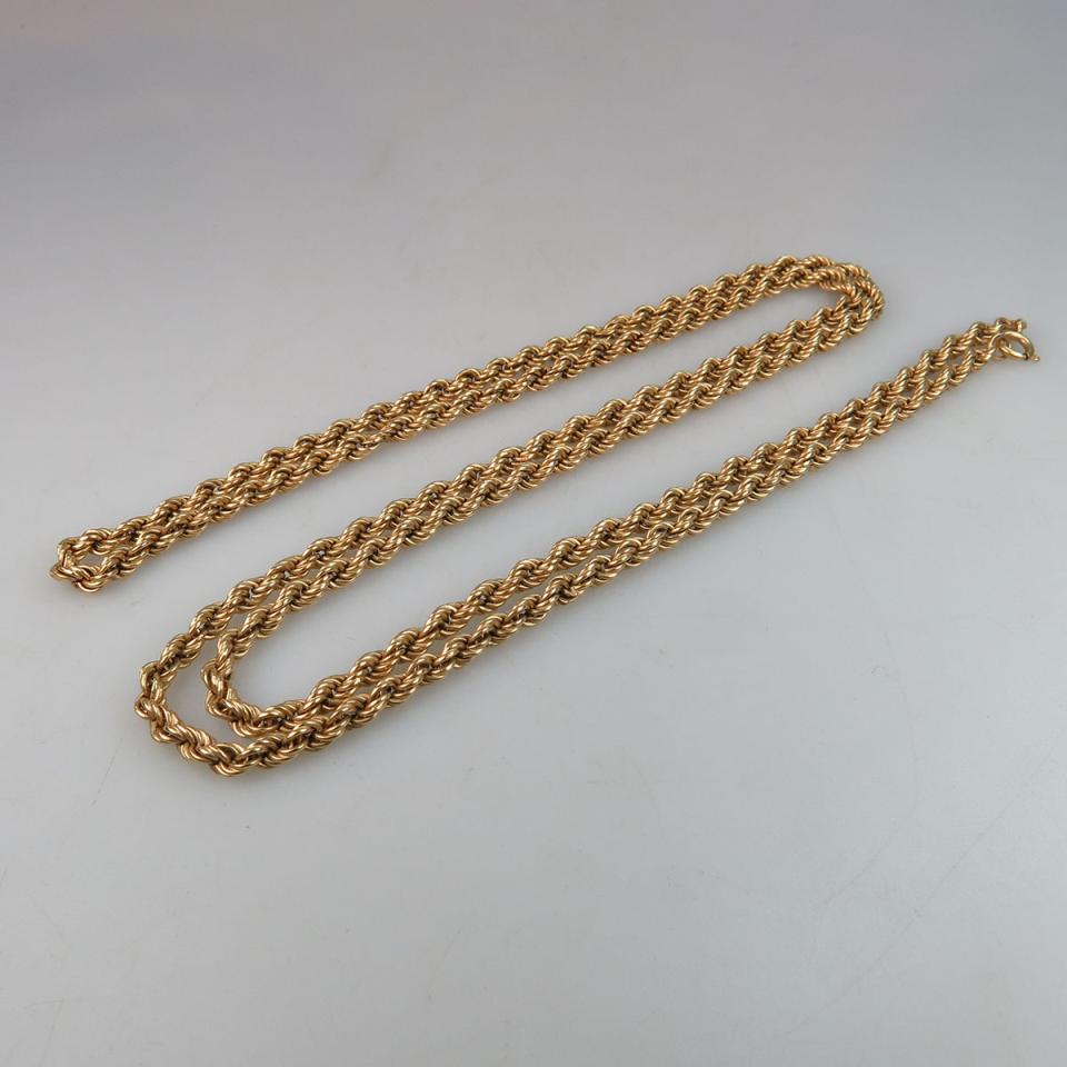 18k Yellow Gold Rope Chain