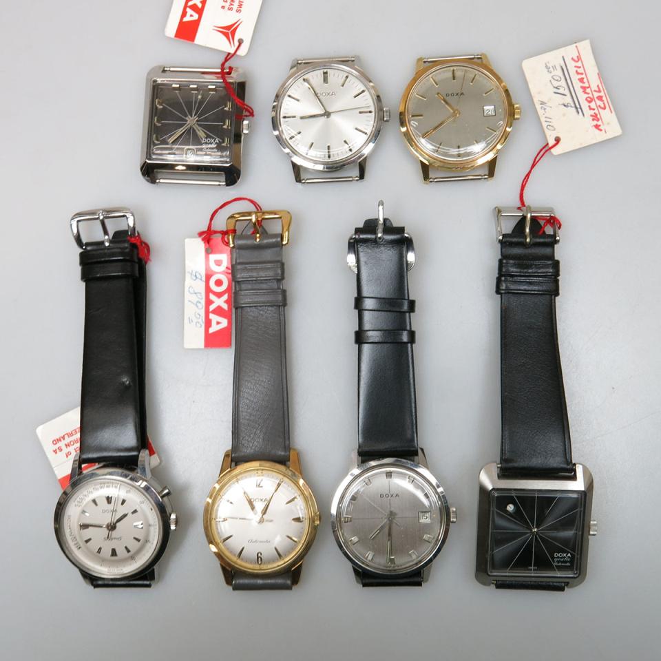 Seven Various Doxa Wristwatches