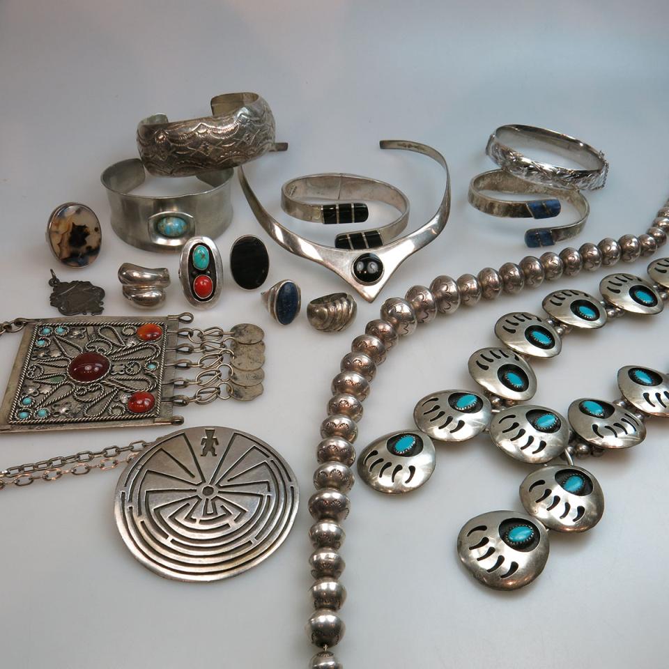 Quantity Of Silver, Silver-Plated And Metal Jewellery