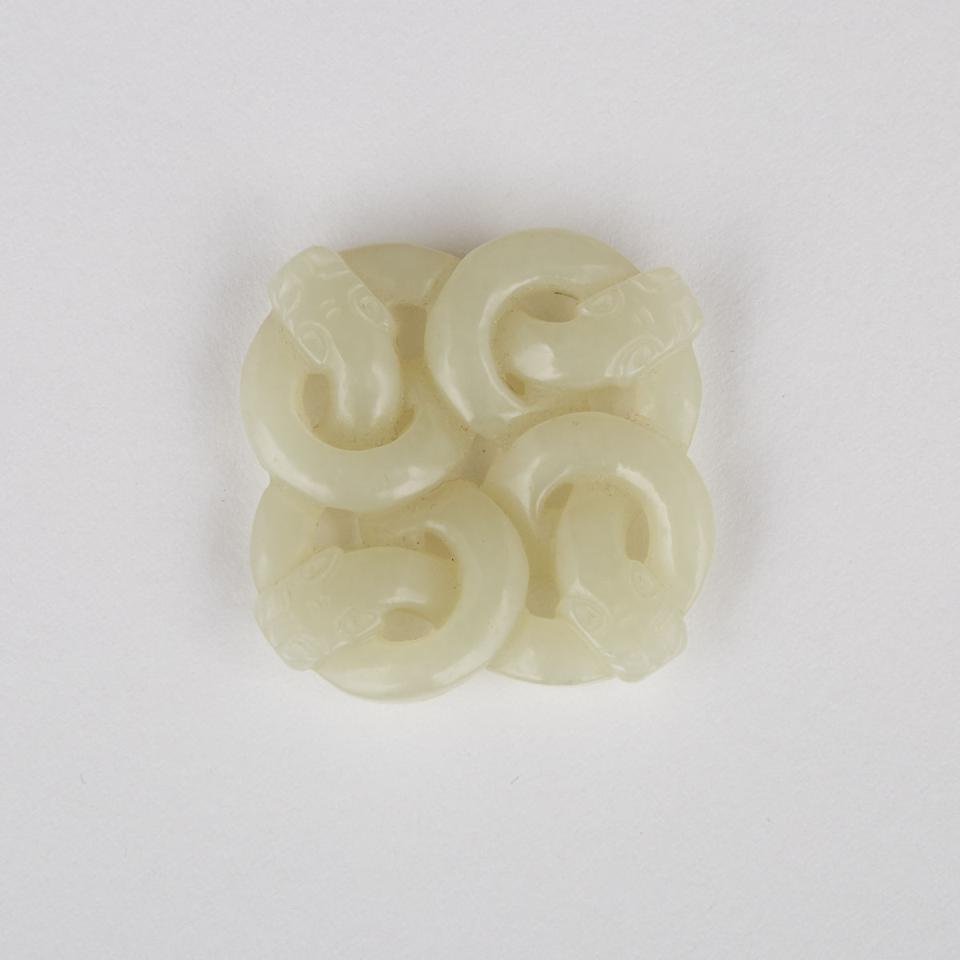 A Celadon White Jade Carving