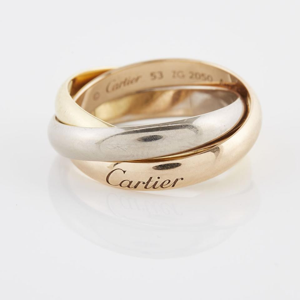 Cartier 18k Three Colour Gold Trinity Ring