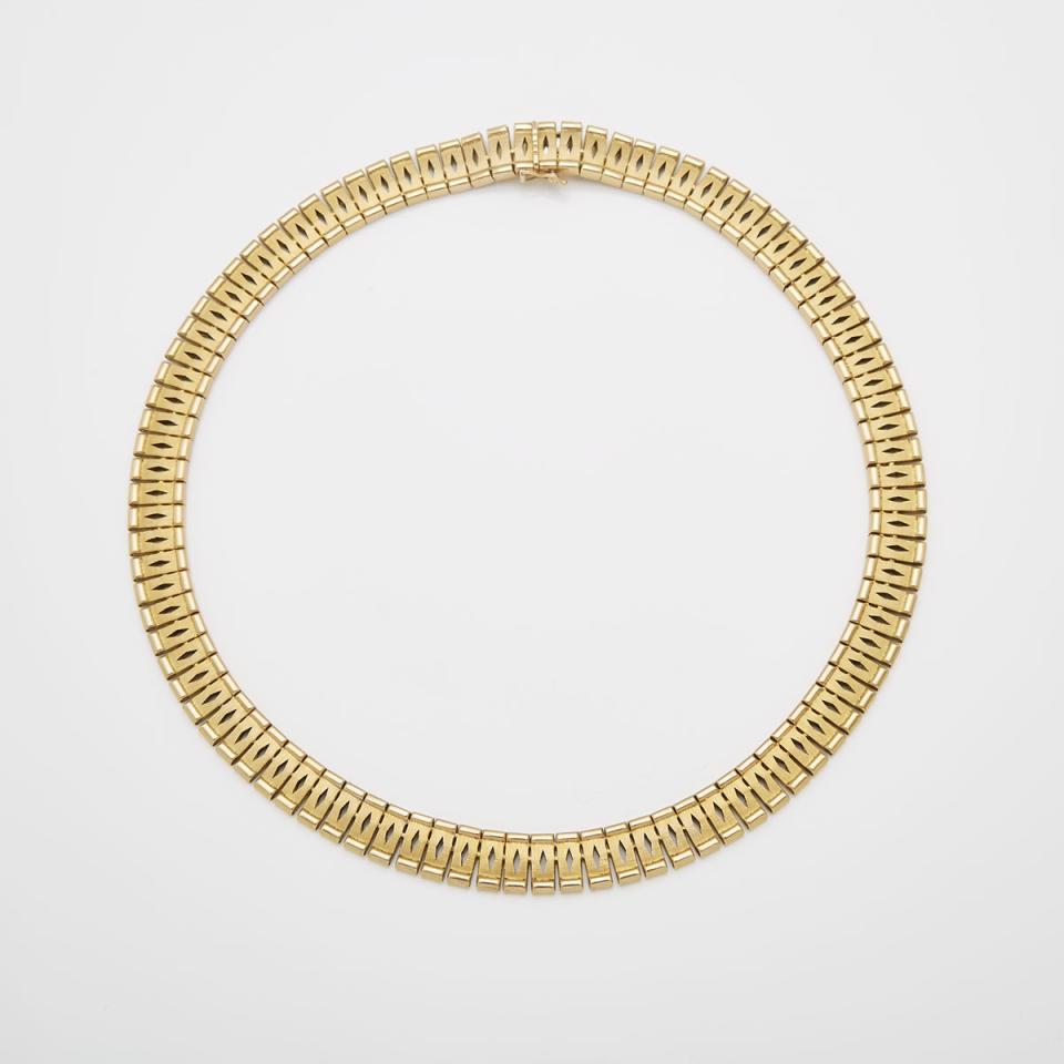 18k Yellow Gold Collar Necklace
