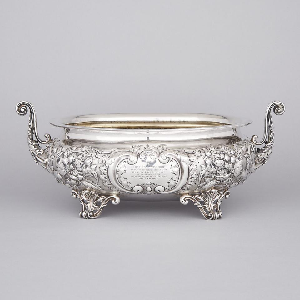 Late Victorian Silver Oval Centrepiece, Mappin & Webb, Sheffield, 1900