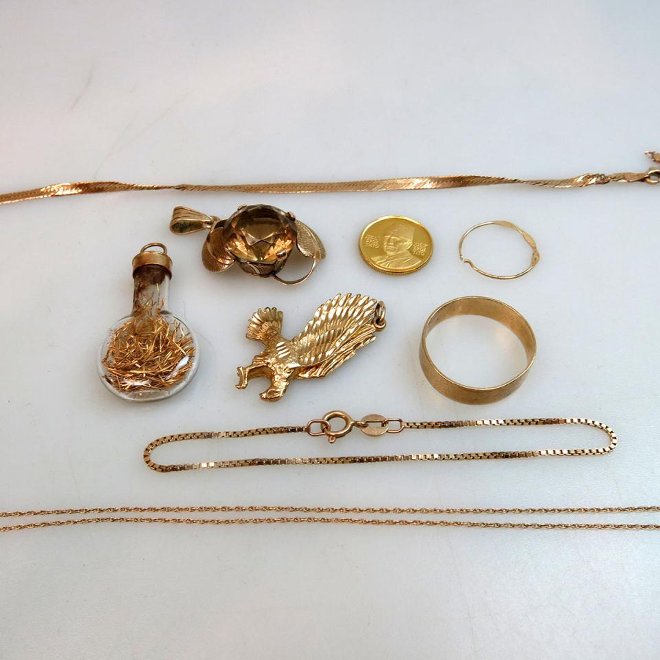 Small Quantity Of Gold Jewellery, Etc