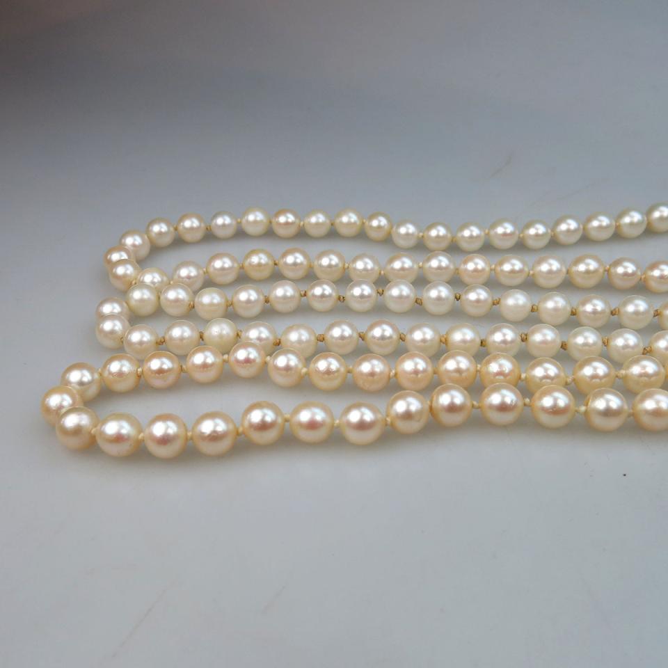 Three Single Strand Cultured Pearl Necklaces