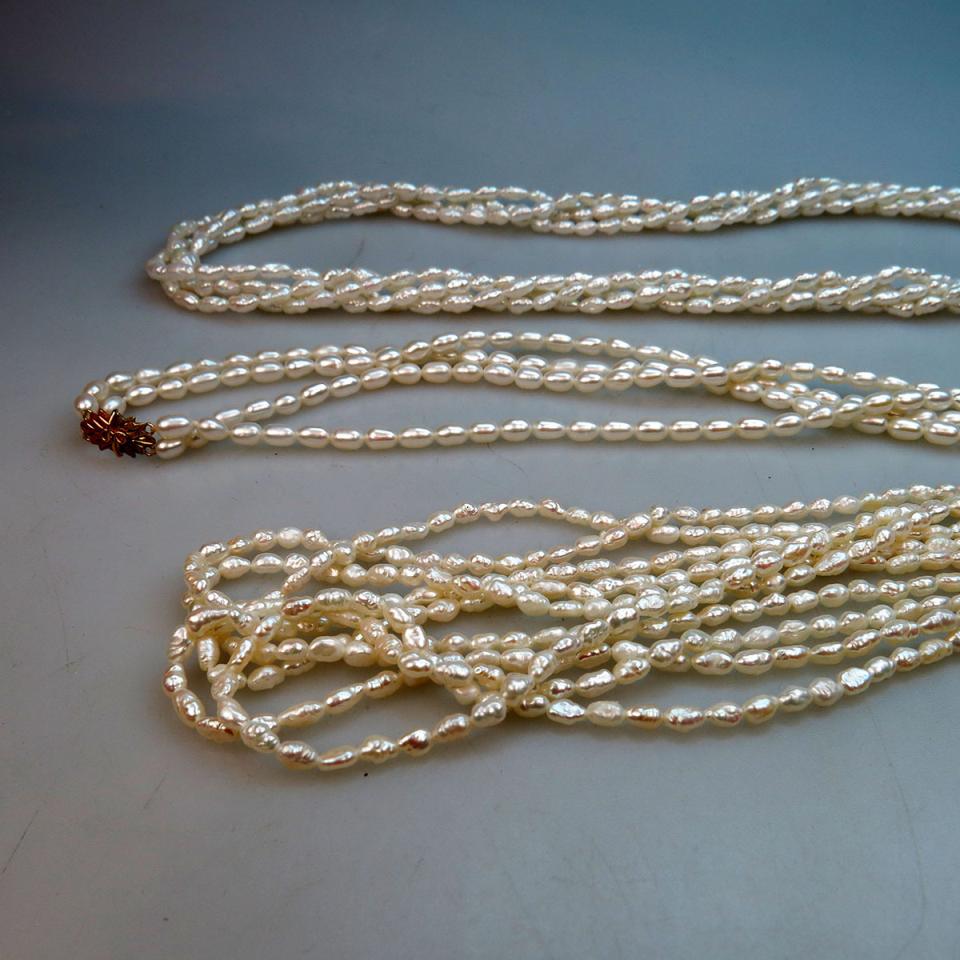 Three Multi-Strand Freshwater Pearl Necklaces