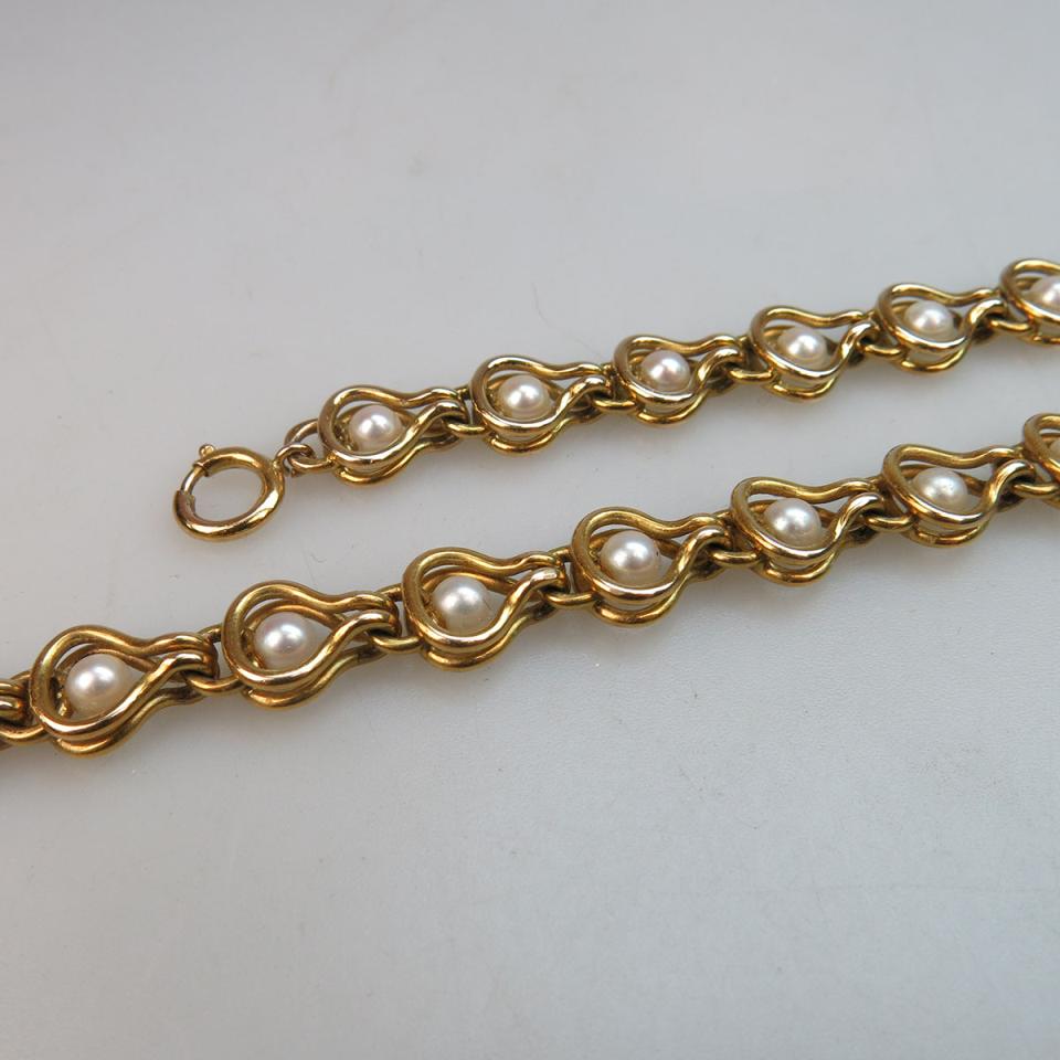 14k Yellow Gold Necklace And Bracelet