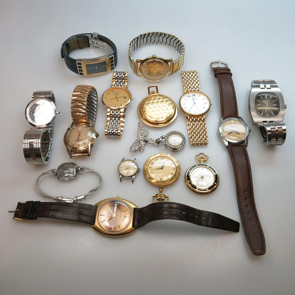 15 Various Wrist, Pocket And Fob Watches